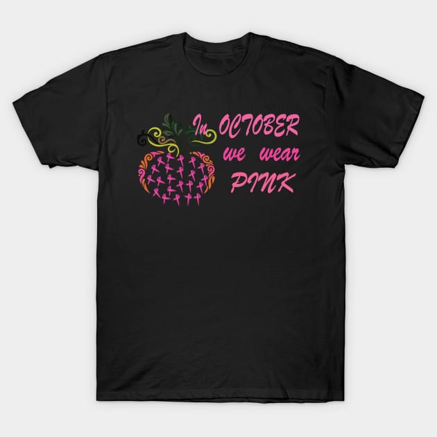 Breast Cancer, Pumpkin, Pink Ribbon T-Shirt by busines_night